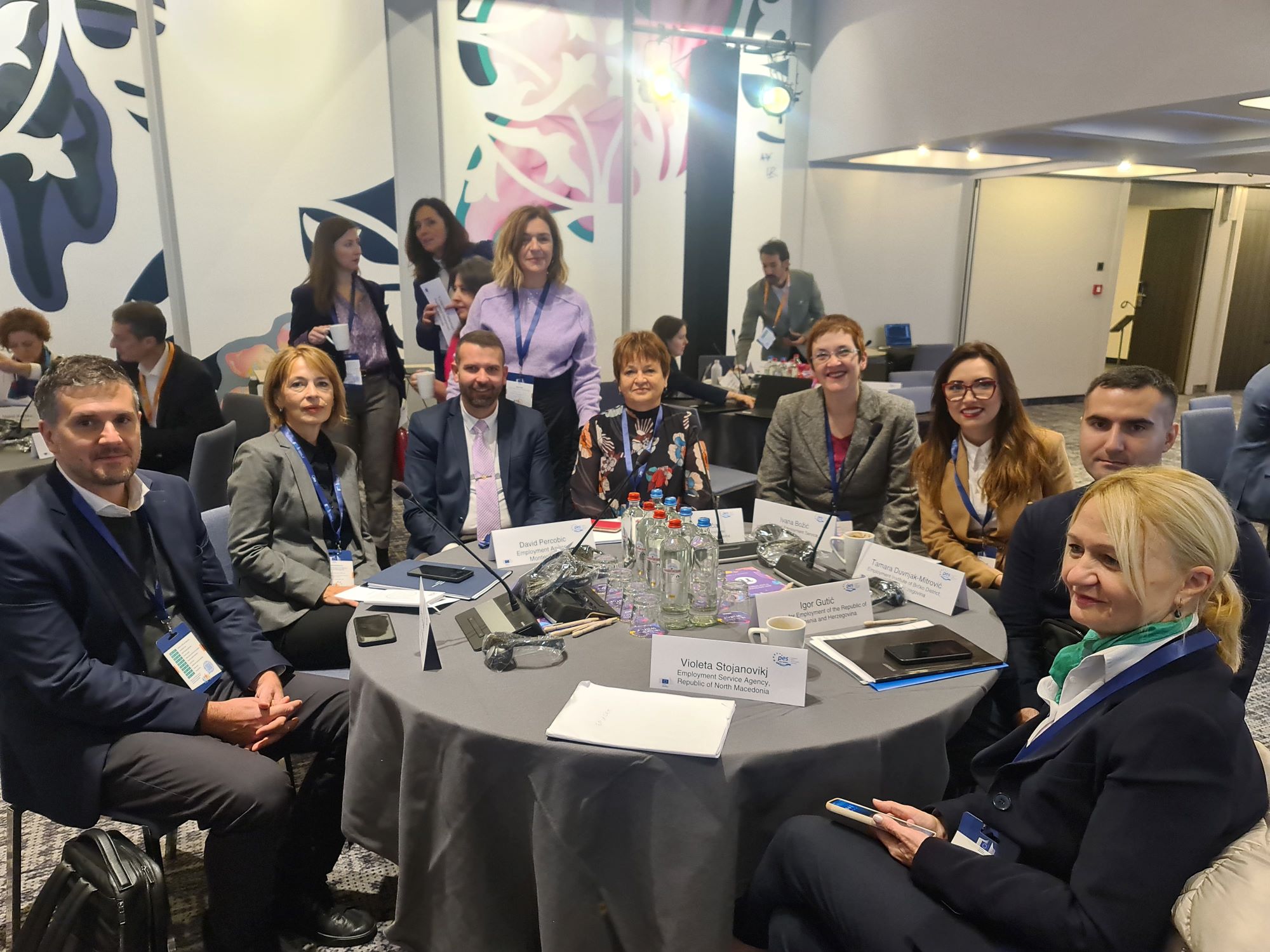 Delegation of the Western Balkan PES representative with RCC ESAP 3 Team Leader at the EU PES Network Stakeholder Conference in Brussels, Belgium, on 5 November 2024 (Photo: EU PES Network)  