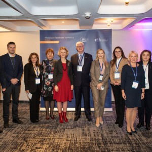 Representatives of the Western Balkan Public Employment Services (PES) hosted by Chairwoman  of the EU PES NetworkMs. Caroline Mancel (5th from the left) and European PES colleagues (Photo: EU PES Secretariat)