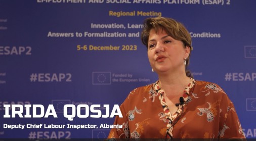 Irida Qosja, Deputy Chief Labour Inspector, Albania on the highlights of ESAP 2 project