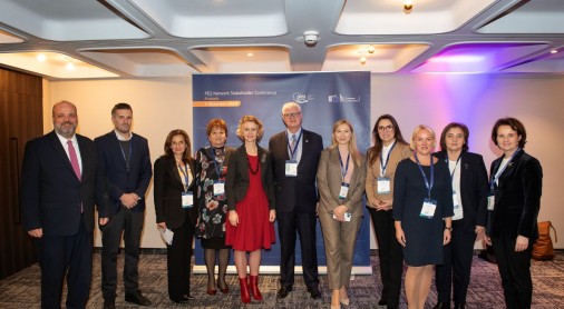 Representatives of the Western Balkan Public Employment Services (PES) hosted by Chairwoman  of the EU PES NetworkMs. Caroline Mancel (5th from the left) and European PES colleagues (Photo: EU PES Secretariat)